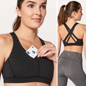 Lululemon Stash N’ Run Bra in Black, Size 12